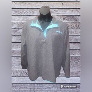 Columbia Woman’s PFG Blue/Grey Fleece Pullover Size 3X